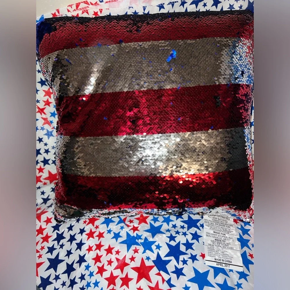 USA Sequin Pillows Set of 6